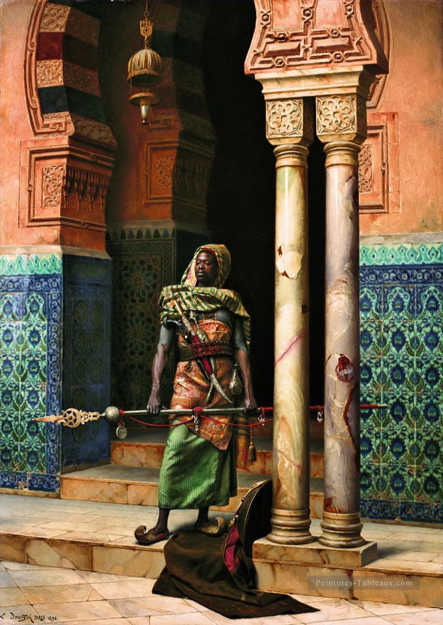 La garde nubienne Ludwig Deutsch Orientalism Peintures à l'huile